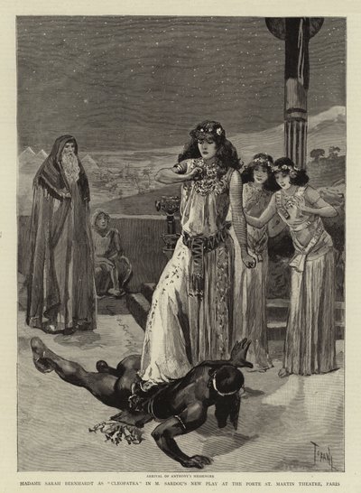 Madame Sarah Bernhardt as Cleopatra in M Sardou